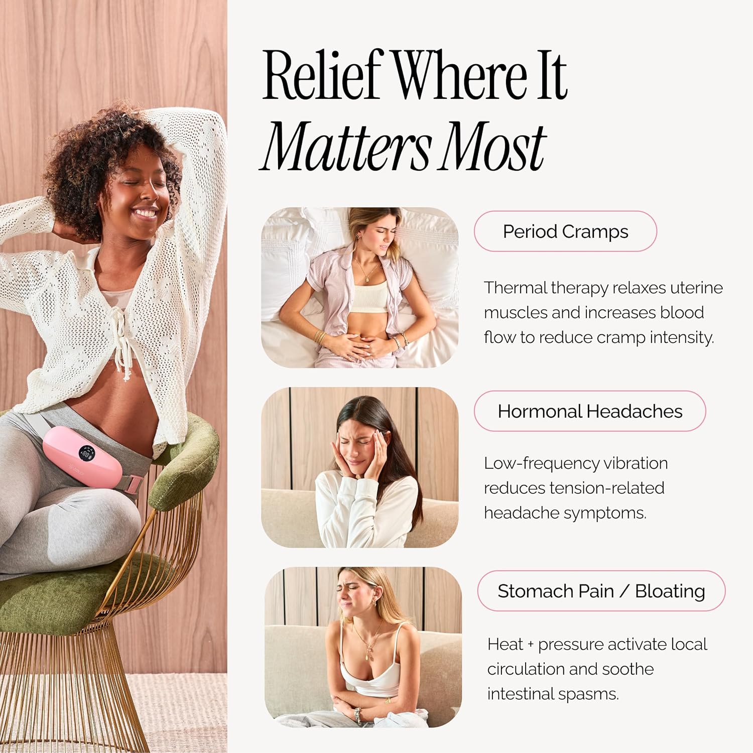 Încălzitor Portabil pentru Crampe Menstruale